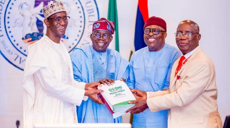 PRESIDENT TINUBU RECEIVES OGONI DIALOGUE REPORT, AWARDS POSTHUMOUS HONOURS TO OGONI FOUR