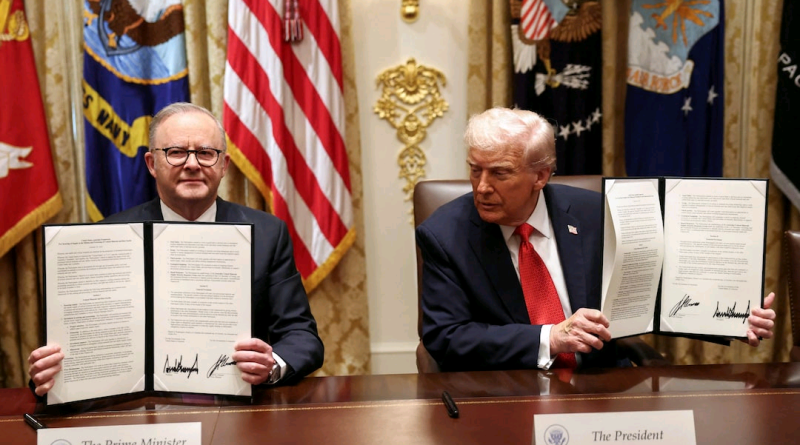 Trump, Australia’s Albanese sign critical minerals agreement, discuss submarine deal.