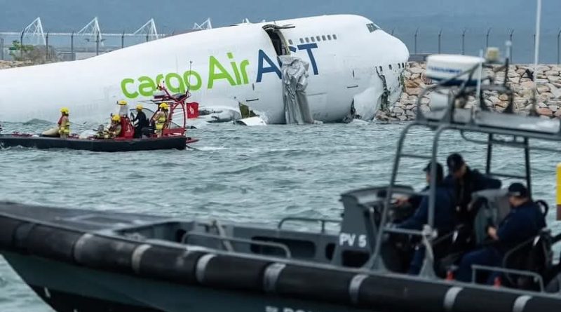Cargo Plane Crashes into Sea at Hong Kong Airport, Killing Two Ground Staff