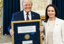 Trump Accepts Nobel Peace Prize Medal From Venezuelan Opposition Leader Maria Corina Machado
