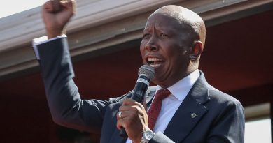 S’African left-wing party leader Malema jailed five years on gun charges